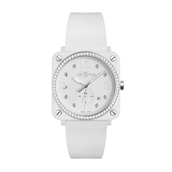 Bell Ross BR S White Ceramic Diamonds watch BRS WH CES LGD SRB