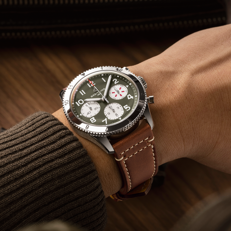 Breitling Classic AVI Chronograph 42 Curtiss Warhawk - Goldfinger