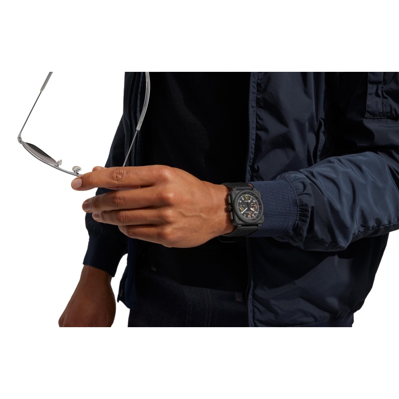 Bell & Ross BR-03 Chrono Rafale Solo Display - Goldfinger