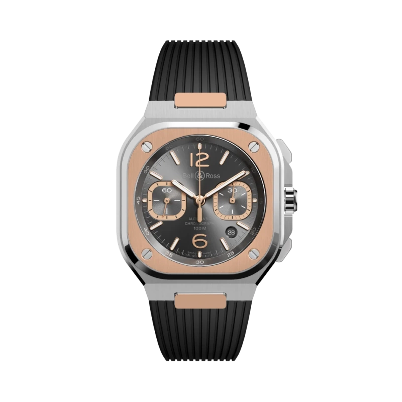 Bell & Ross BR-05 Chrono Grey Steel & Gold - Goldfinger Jewelry