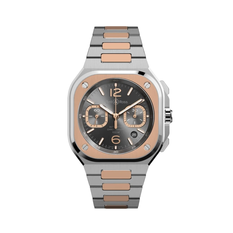 Bell & Ross BR-05 Chrono Grey Steel & Gold - Goldfinger Jewelry