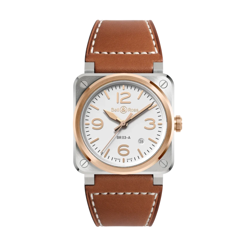 Bell & Ross BR-03 White Steel & Gold - Goldfinger Jewelry