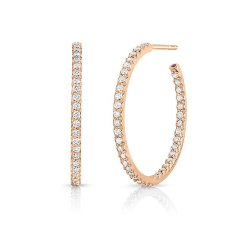 Roberto Coin The Perfect Diamond Hoop - Goldfinger