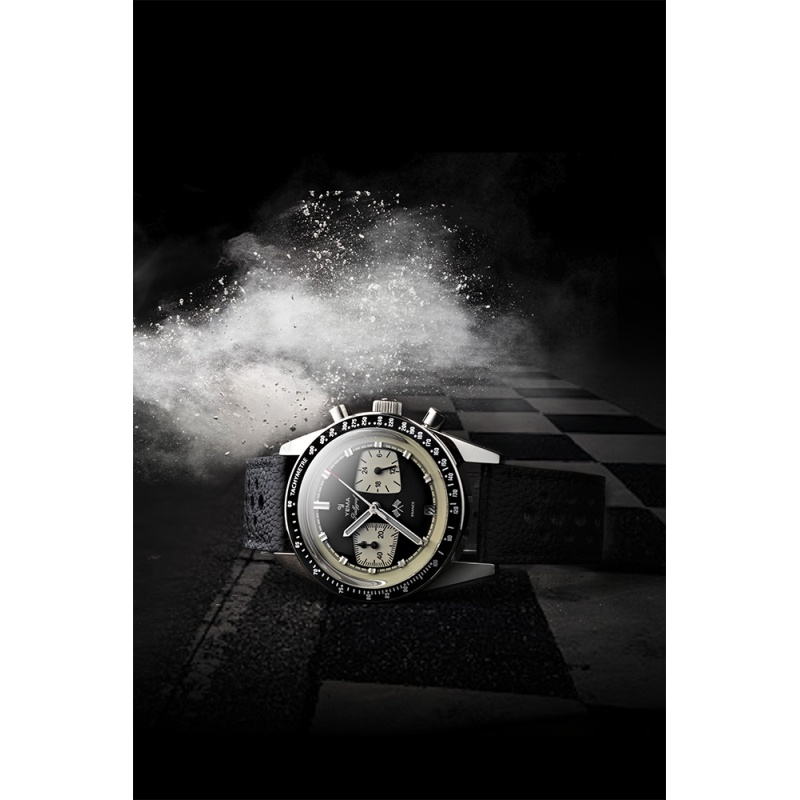 YEMA Rallygraf Meca-Quartz Reverse Panda - Goldfinger