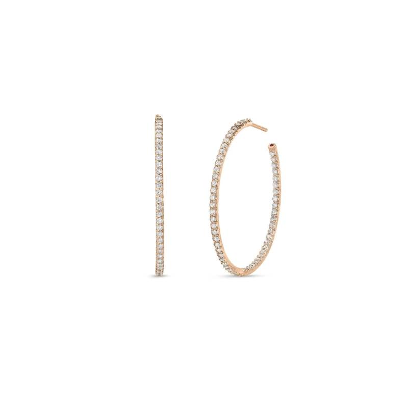 Roberto Coin The Perfect Diamond Hoop - Goldfinger
