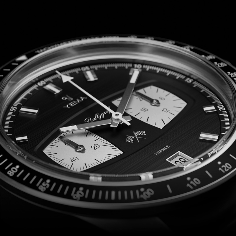 YEMA Rallygraf Meca-Quartz II Reverse Panda - Goldfinger