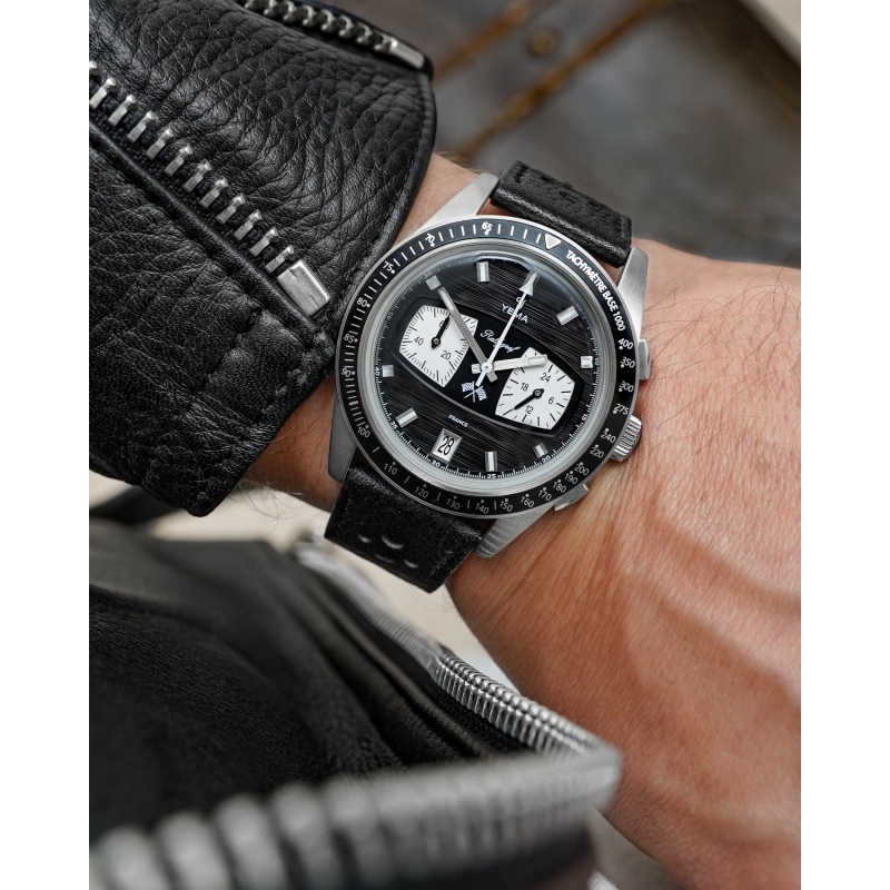 YEMA Rallygraf Meca-Quartz II Reverse Panda - Goldfinger